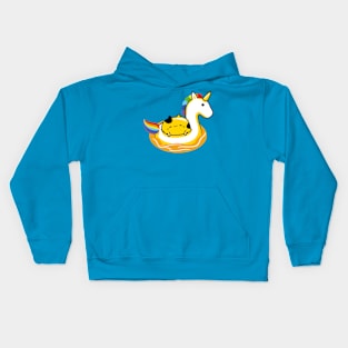 yellow cat hello summer Kids Hoodie